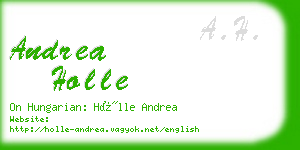 andrea holle business card